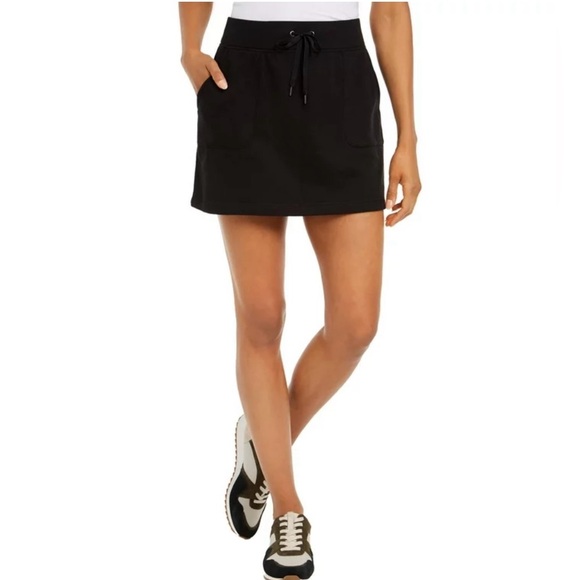 NWT Ideology Mini Athletic Skirt Black Drawstring Sz XL - Picture 1 of 10